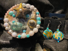 Load image into Gallery viewer, Trinket Box &amp; Turquoise Earrings Set
