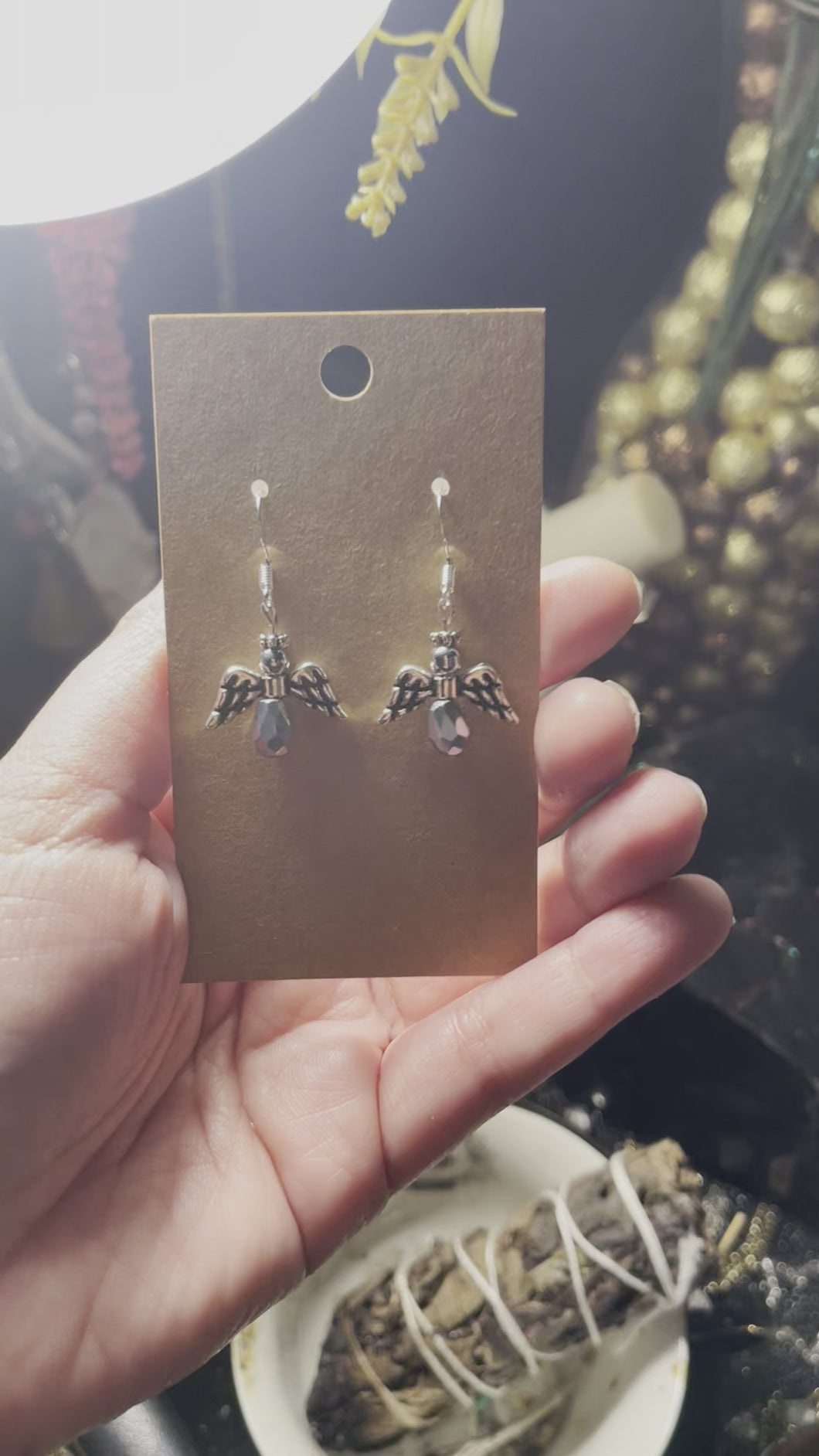 Angel Earrings (silver chrome)