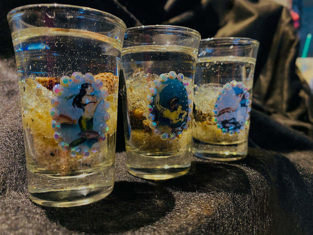 Vintage Inspired Mermaid Candle Set