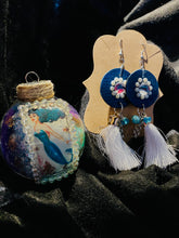 Load image into Gallery viewer, Mermaid Ornament &amp; Beta Fish Earrings Gift Set
