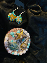 Load image into Gallery viewer, Trinket Box &amp; Turquoise Earrings Set
