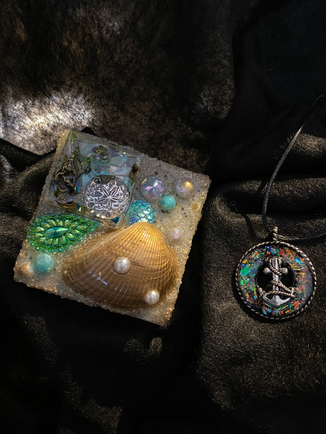 Trinket Box & Fire Opal Necklace