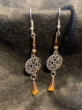 Load image into Gallery viewer, Earrings with Golden Brown Czech Glass Beads
