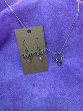 Load image into Gallery viewer, Pink Guardian Angel Necklace and Earring Set
