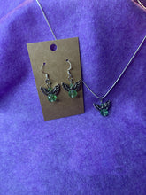 Load image into Gallery viewer, Light Green Guardian Angel Necklace and Earring Set
