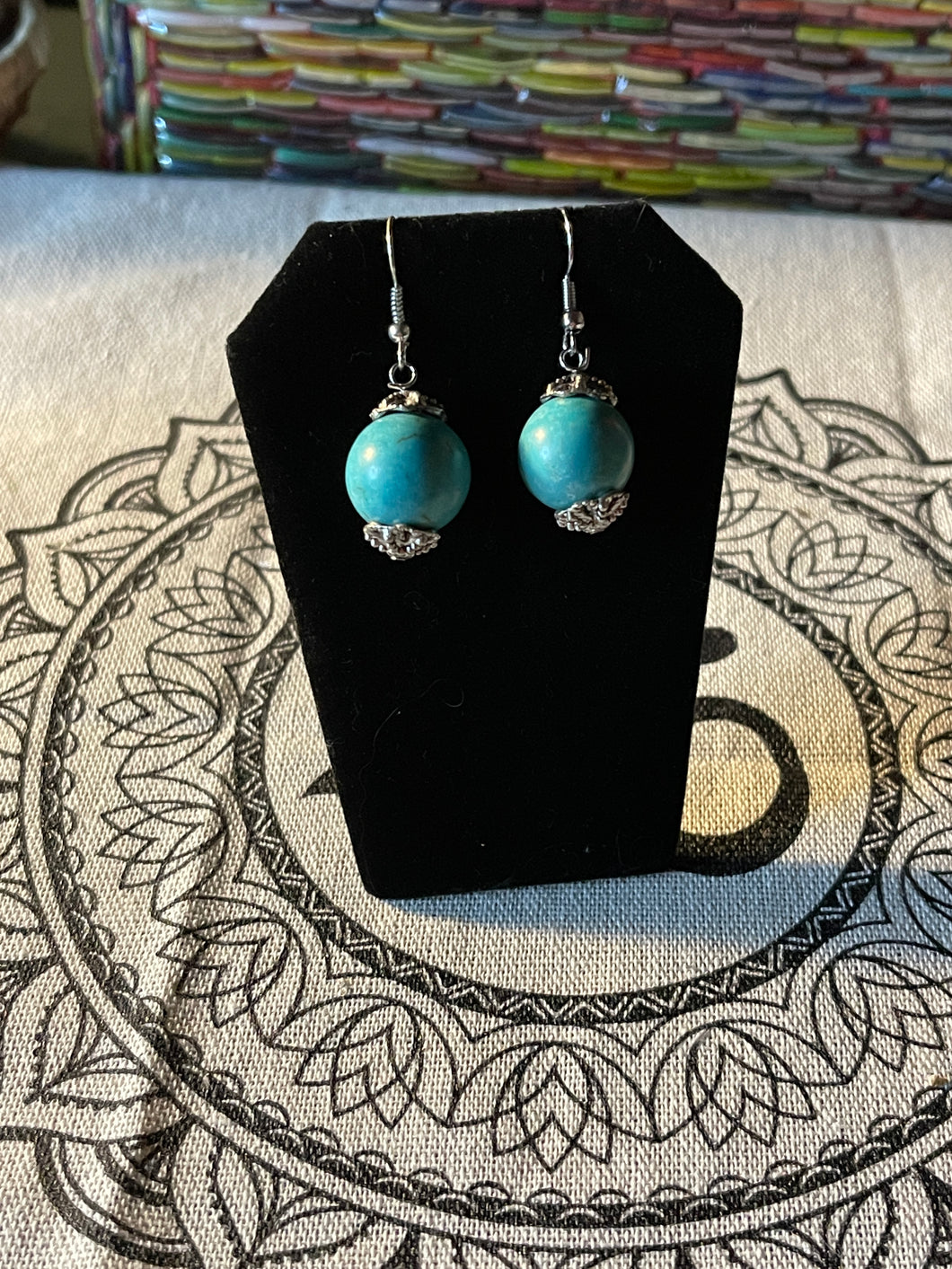 Howlite Turquoise Earrings