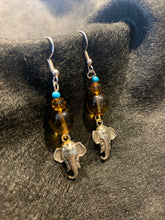 Load image into Gallery viewer, Earrings with Elephants and Czech Beads
