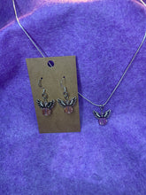 Load image into Gallery viewer, Pink Guardian Angel Necklace and Earring Set
