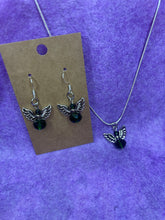 Load image into Gallery viewer, Deep Green Guardian Angel Necklace and Earring Set
