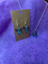 Load image into Gallery viewer, Light Blue Guardian Angel Necklace and Earring Set
