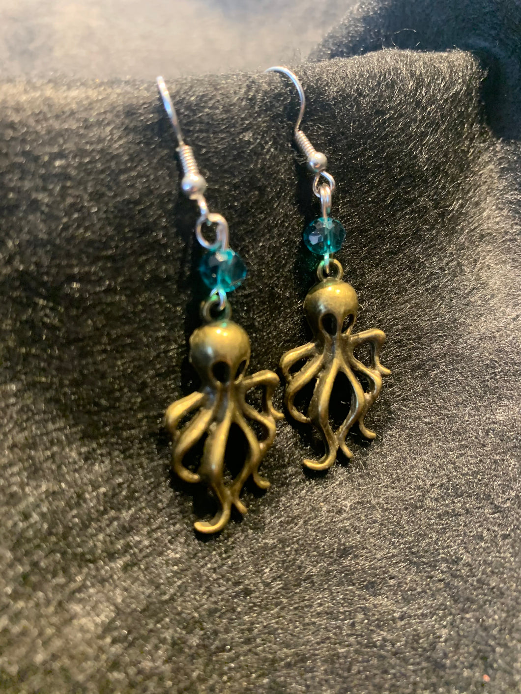 Kraken Earrings with Czech Glass Beads