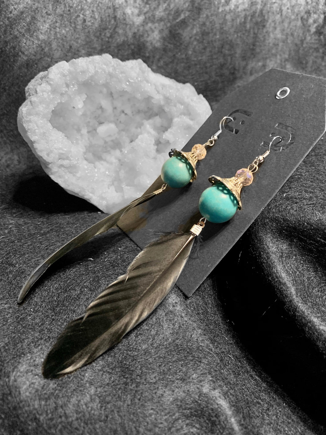 Black Feather Earrings