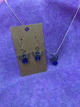 Load image into Gallery viewer, Ocean Blue Guardian Angel Necklace and Earring Set
