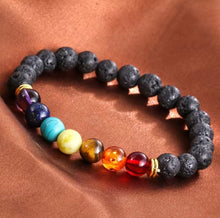 Load image into Gallery viewer, Chakra Lava Bracelet
